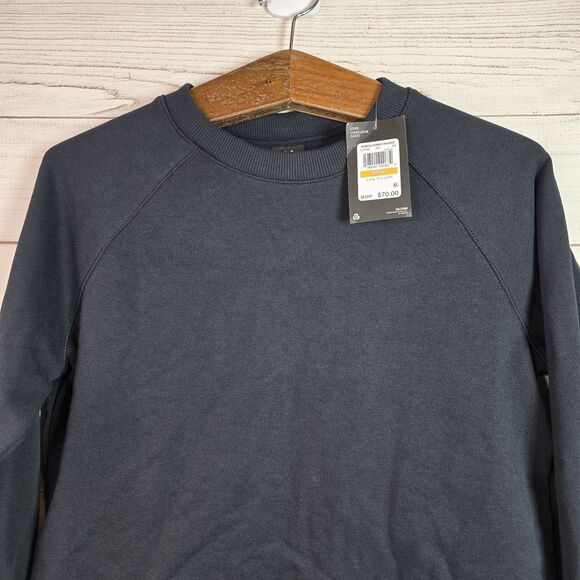 Under Armour Sweatshirt Womens Sz Small Black UA Terry Crop Crewneck Loose NWT - Picture 2 of 9